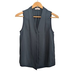 Babaton Deep Teal Sleeveless Blouse Minimalist Design